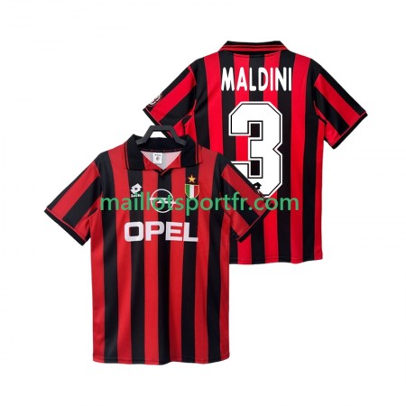 Maillot de Foot AC Milan MALDINI 3 Retro Domicile 1996 1997
